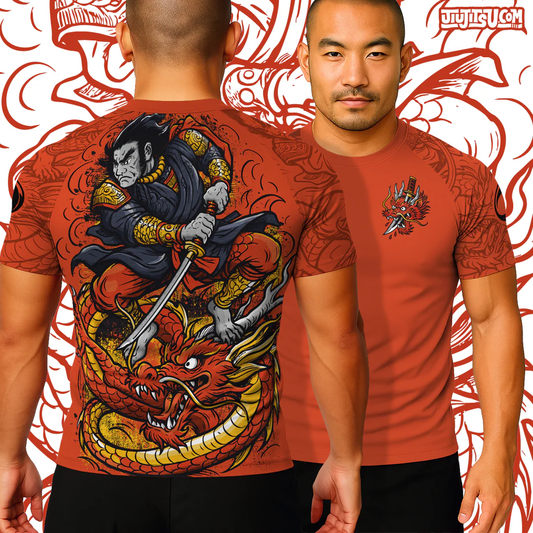 BJJ Religion Crimson Dragon Rashguard - Image 3