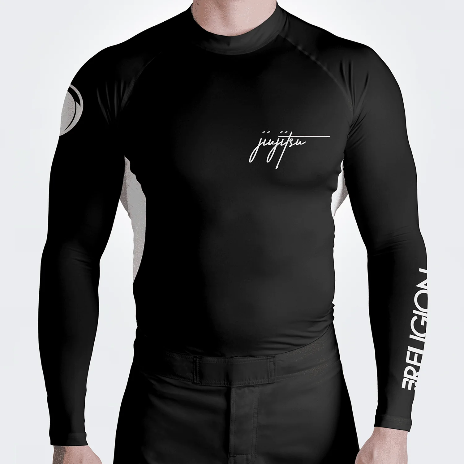 BJJ Religion Script Rashguard