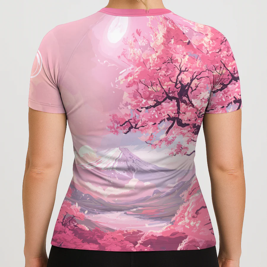 BJJ Religion Women's Pink Tranquility Rashguard - Image 3