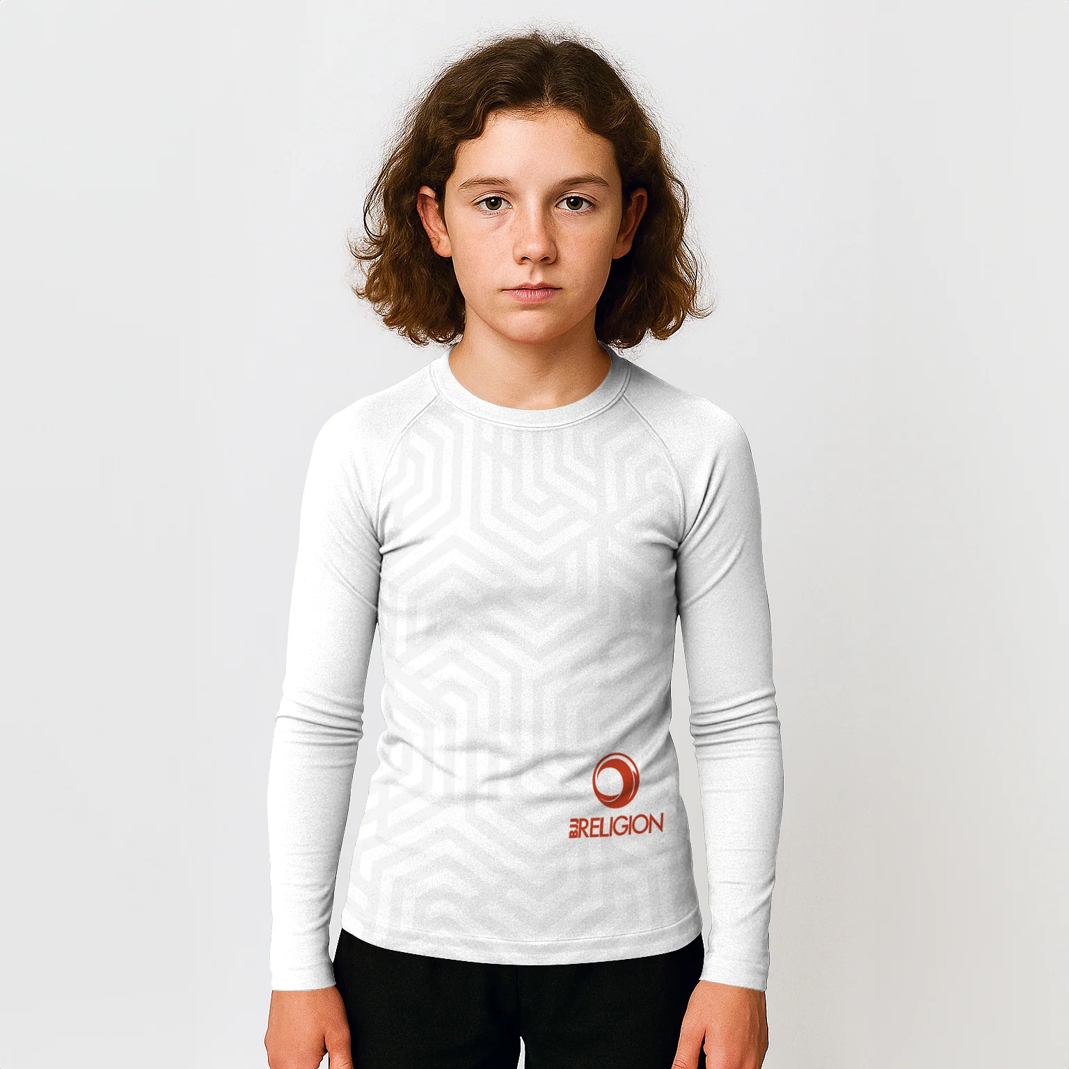 BJJ Religion Youth Geometric Rashguard - Image 3
