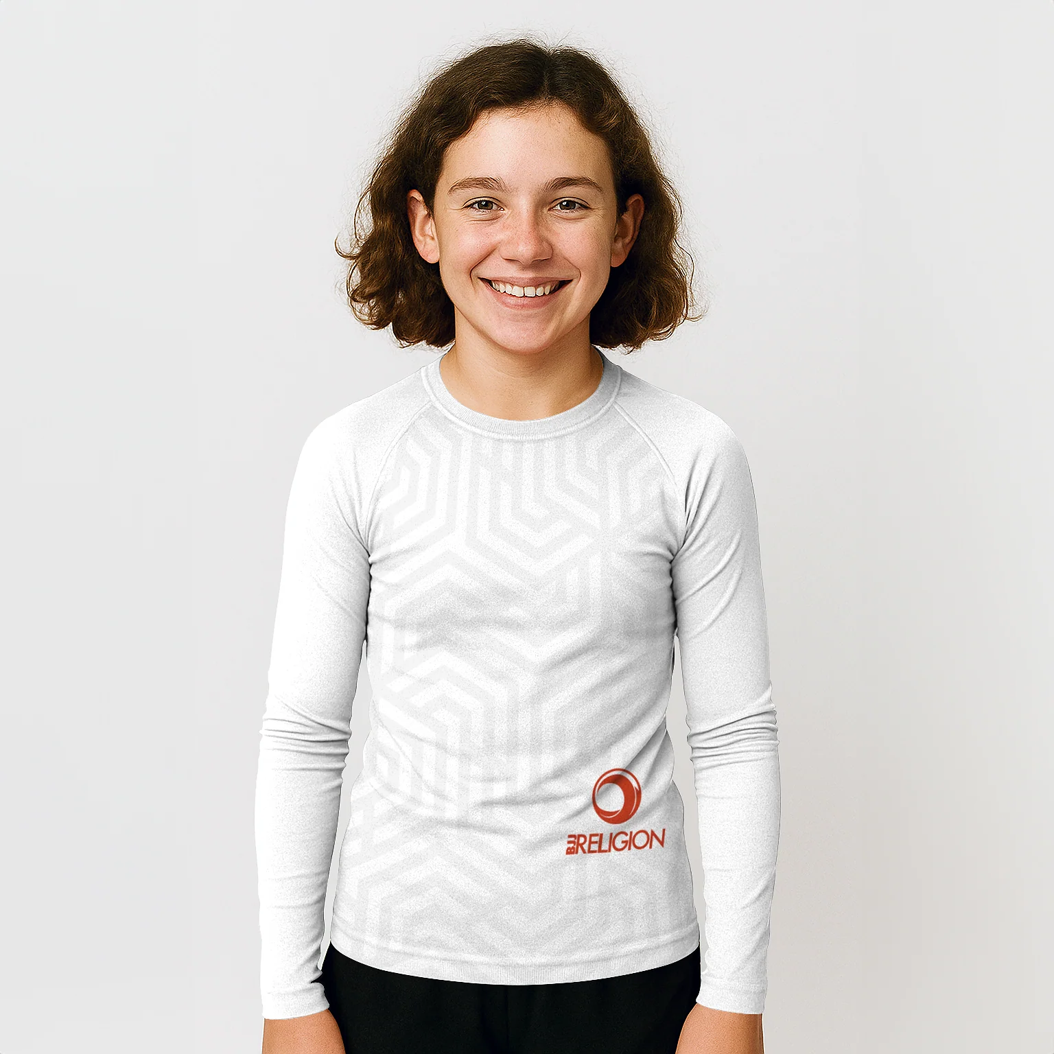 BJJ Religion Youth Geometric Rashguard - Image 4