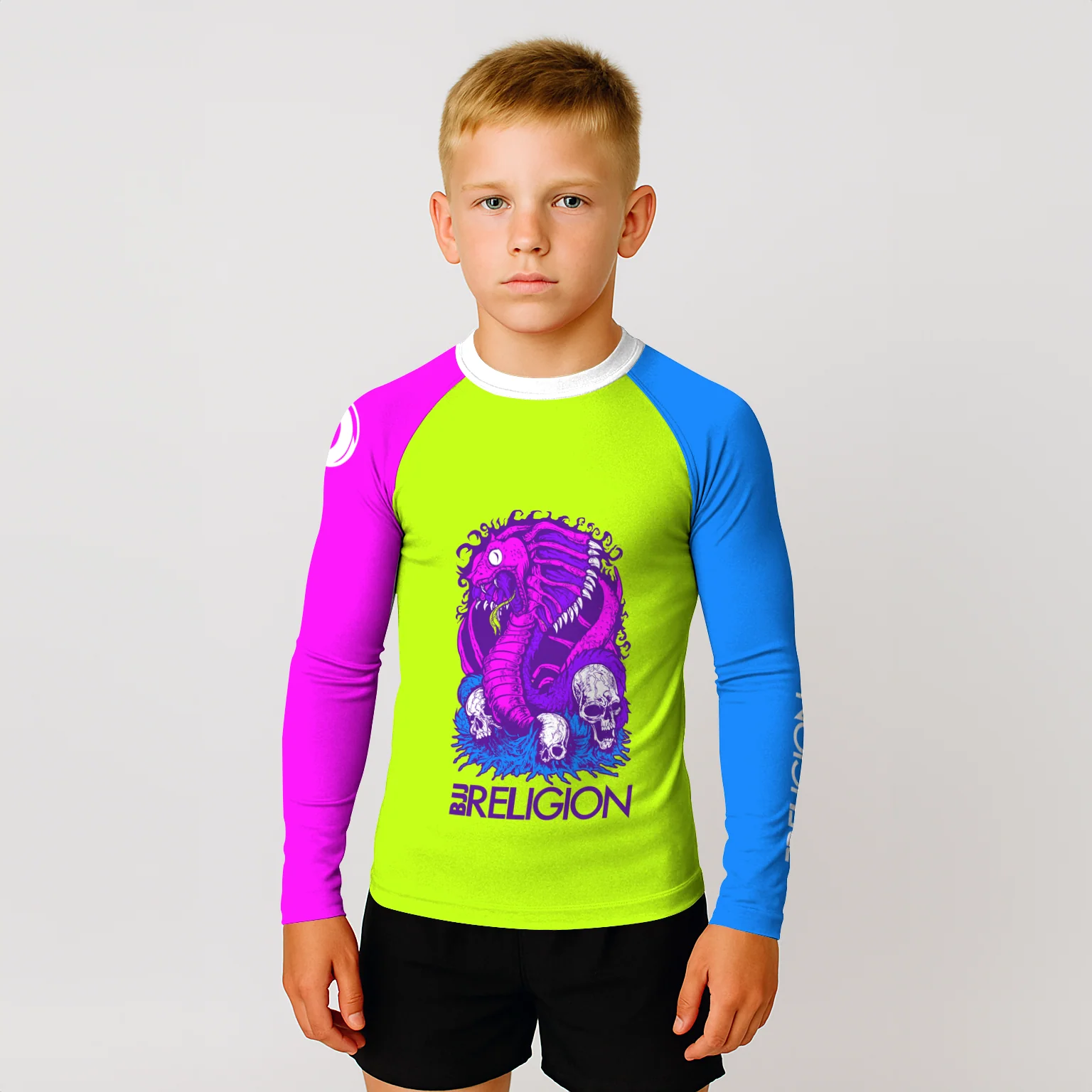 BJJ Religion Youth Psychedelic Cobra Rashguard - Image 3