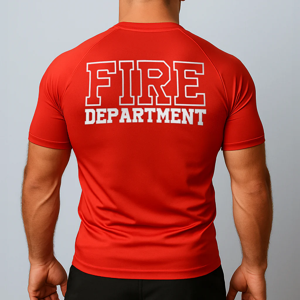 Firefighter Short Sleeve Rashguard - Red - Image 2