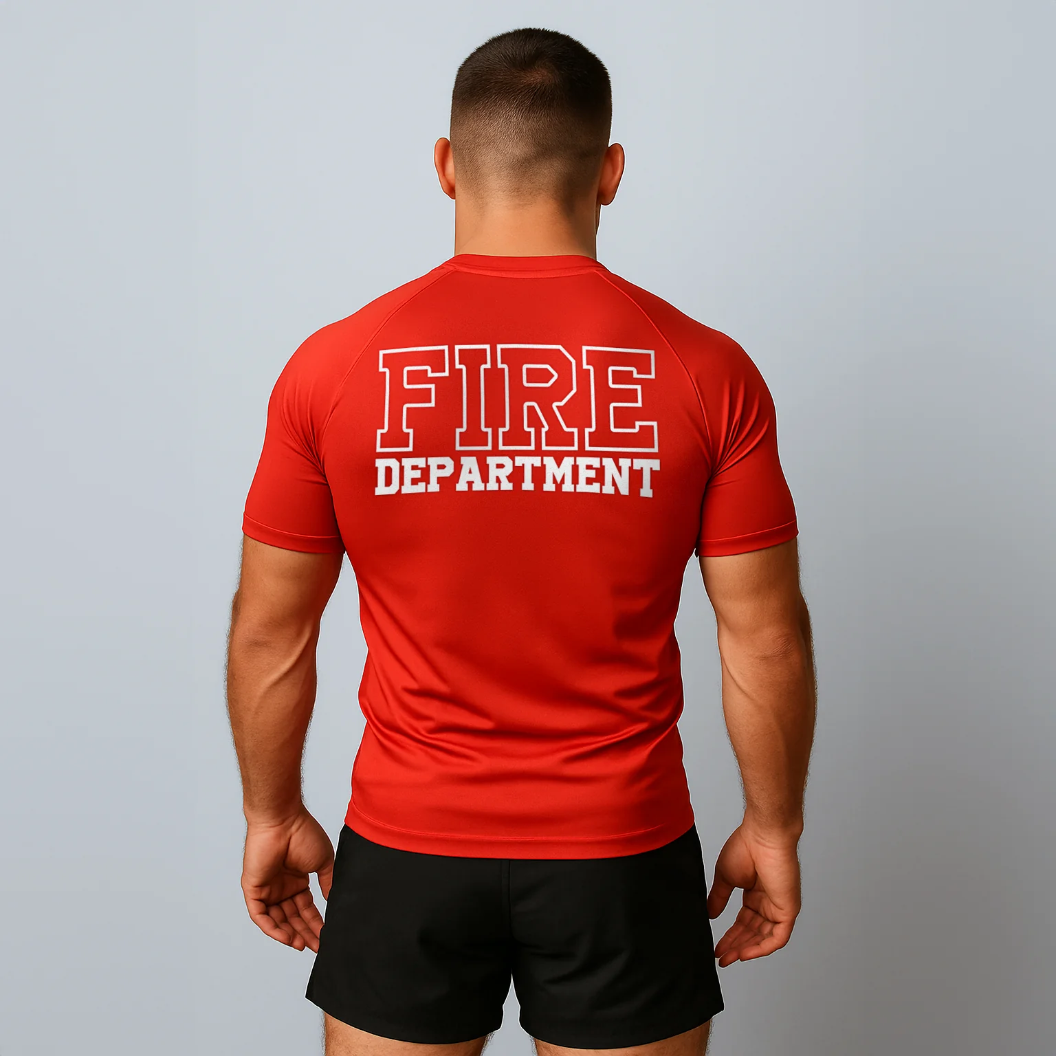 Firefighter Short Sleeve Rashguard - Red - Image 4