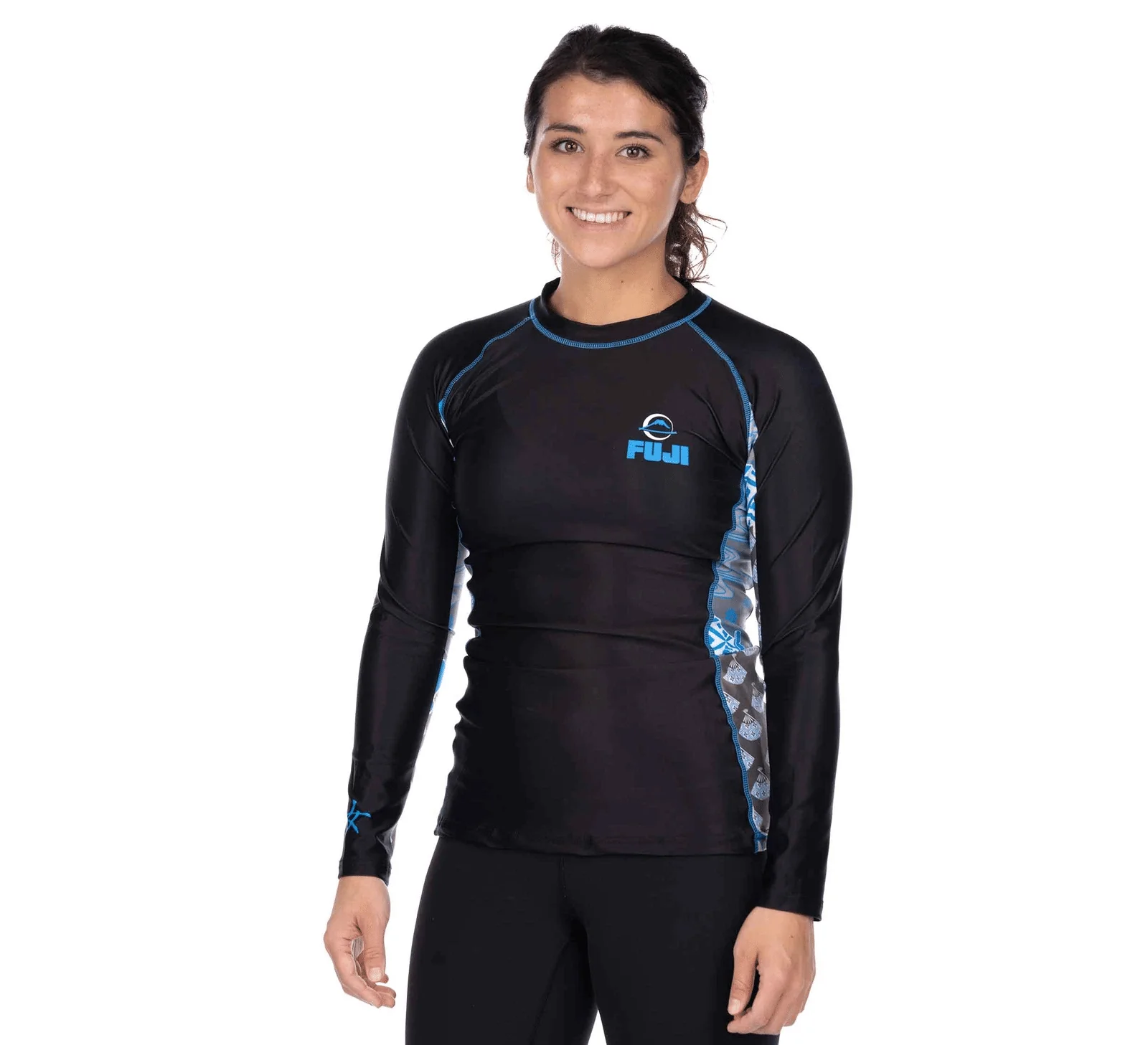 Fuji Kimono Womens Long Sleeve Rashguard Blue - Image 4