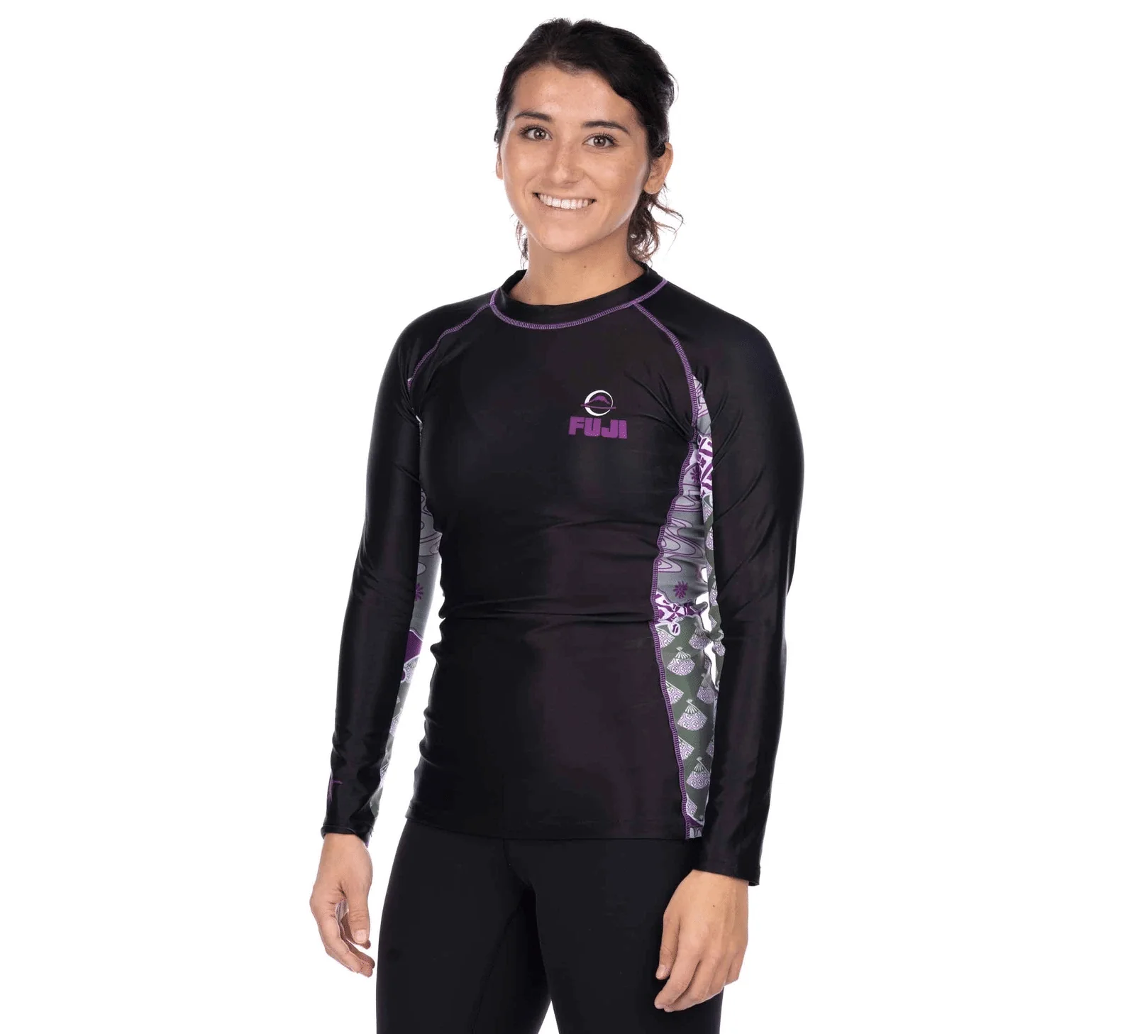 Fuji Kimono Womens Long Sleeve Rashguard Purple - Image 5