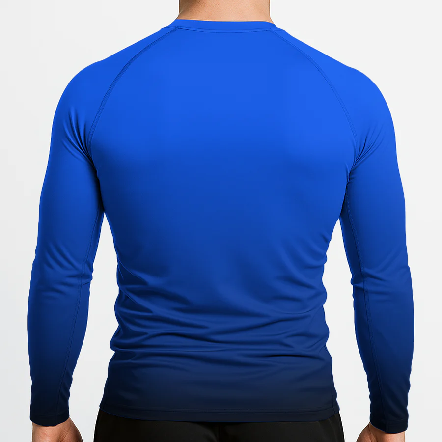 Jiujitsu.com Long Sleeve Ranked Rashguard - Blue - Image 3