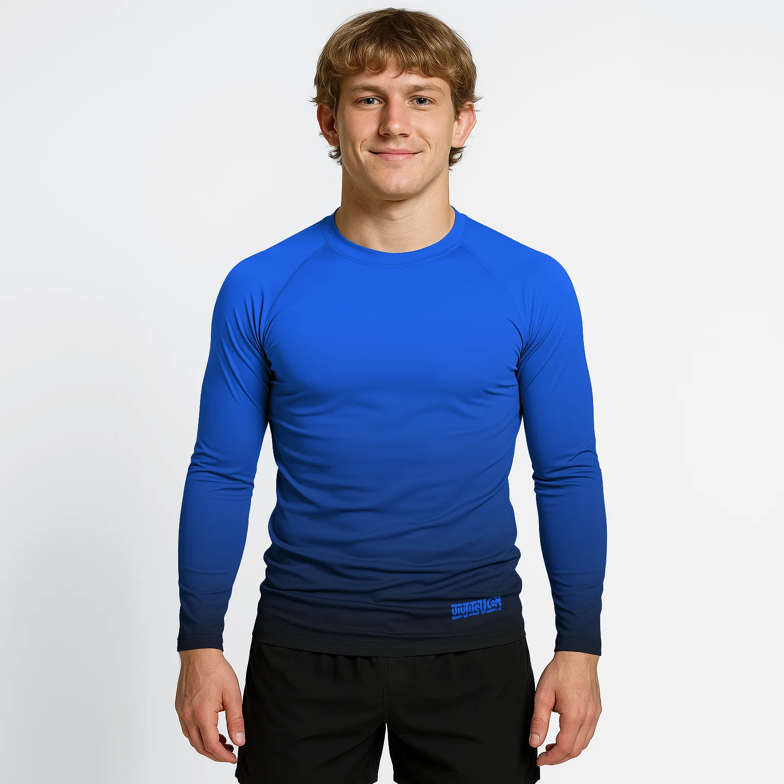 Jiujitsu.com Long Sleeve Ranked Rashguard - Blue - Image 4