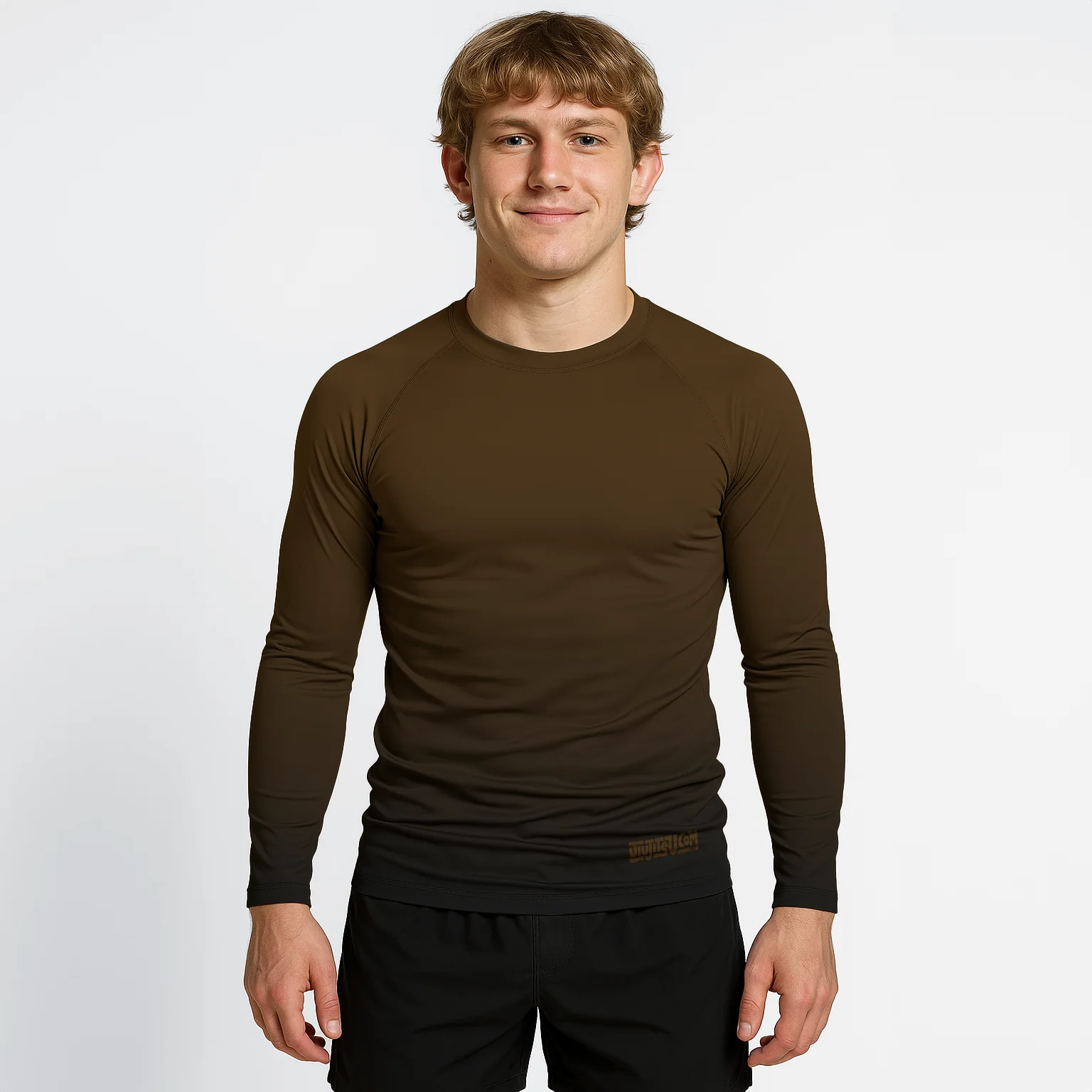 Jiujitsu.com Long Sleeve Ranked Rashguard - Brown - Image 4