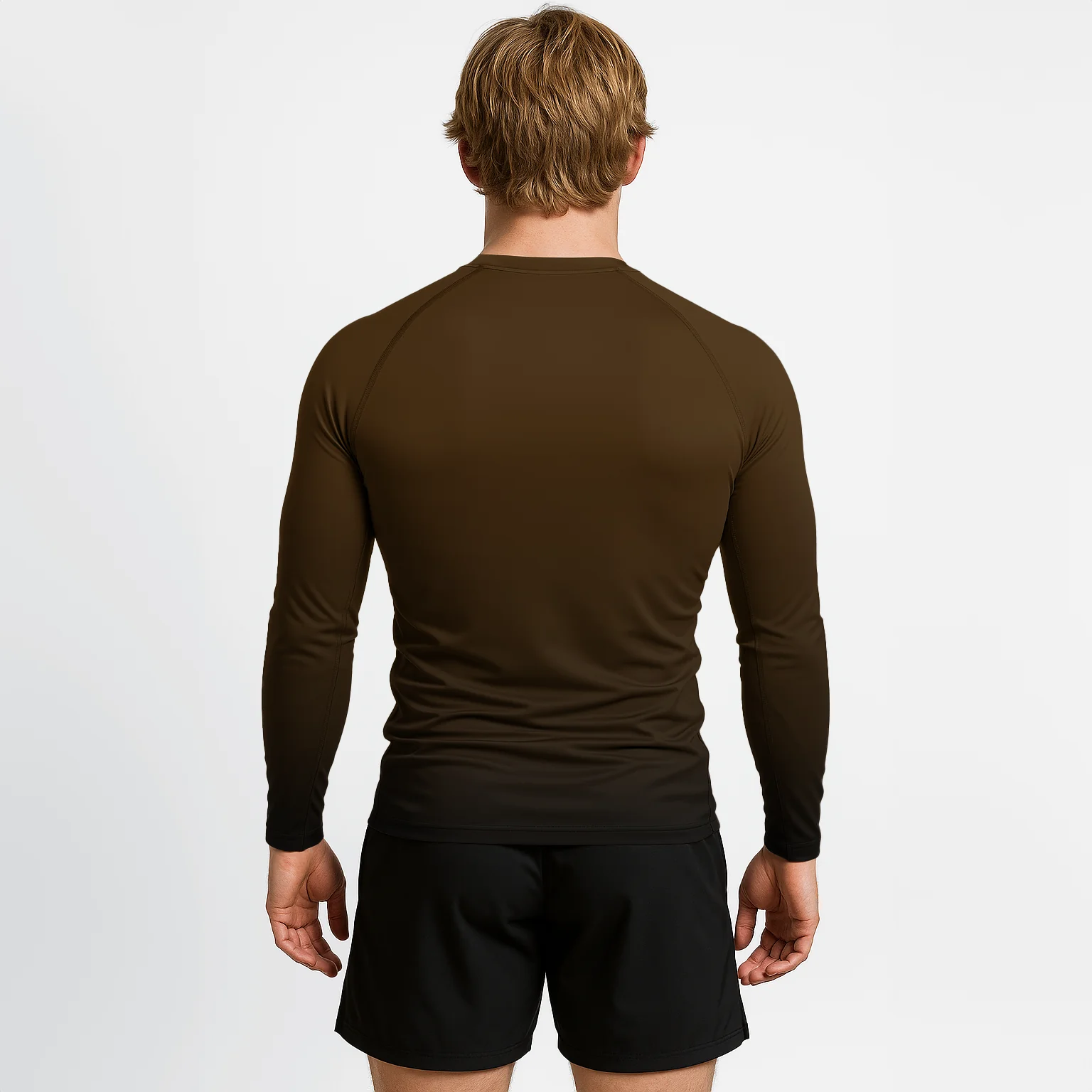 Jiujitsu.com Long Sleeve Ranked Rashguard - Brown - Image 5