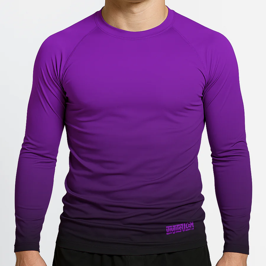 Jiujitsu.com Long Sleeve Ranked Rashguard - Purple