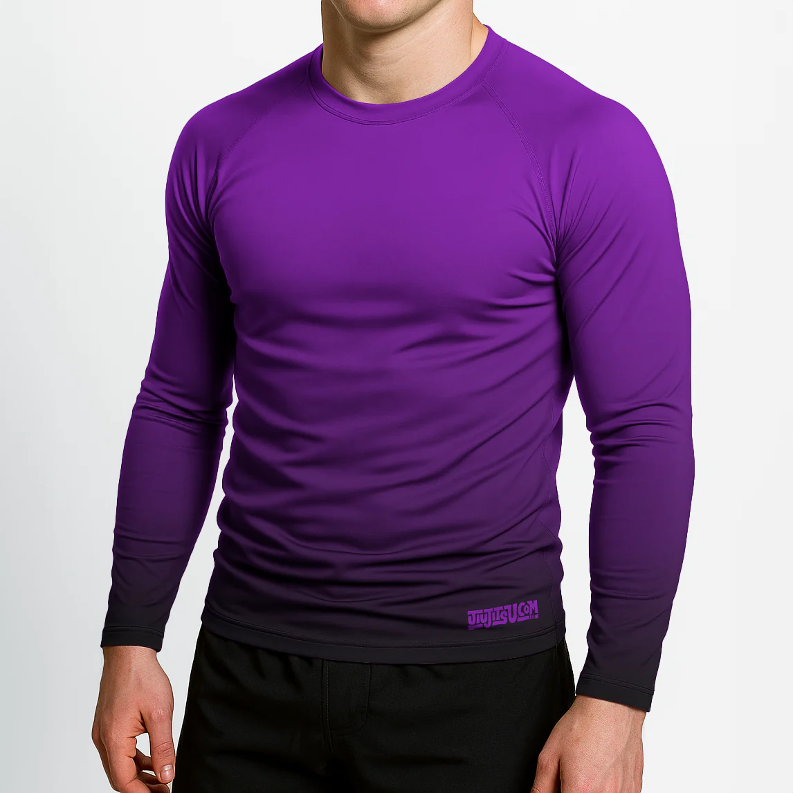 Jiujitsu.com Long Sleeve Ranked Rashguard - Purple - Image 2