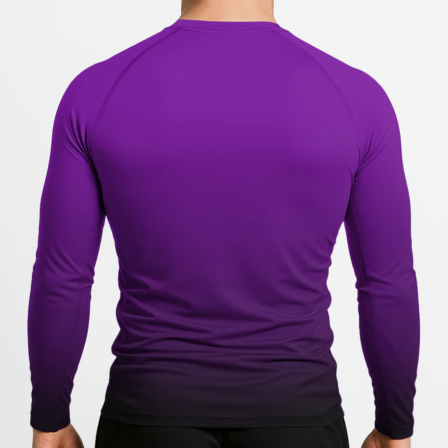 Jiujitsu.com Long Sleeve Ranked Rashguard - Purple - Image 3