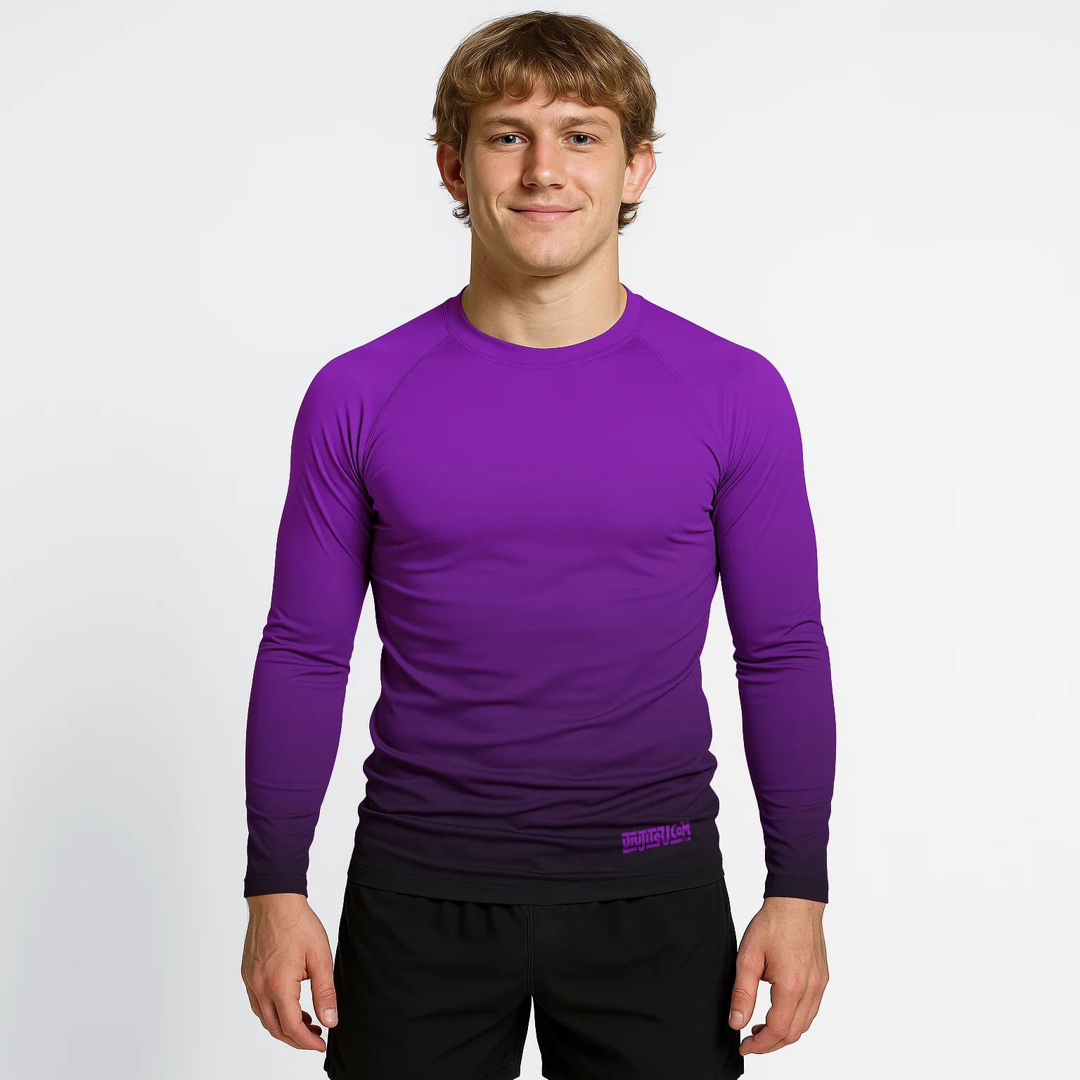 Jiujitsu.com Long Sleeve Ranked Rashguard - Purple - Image 4