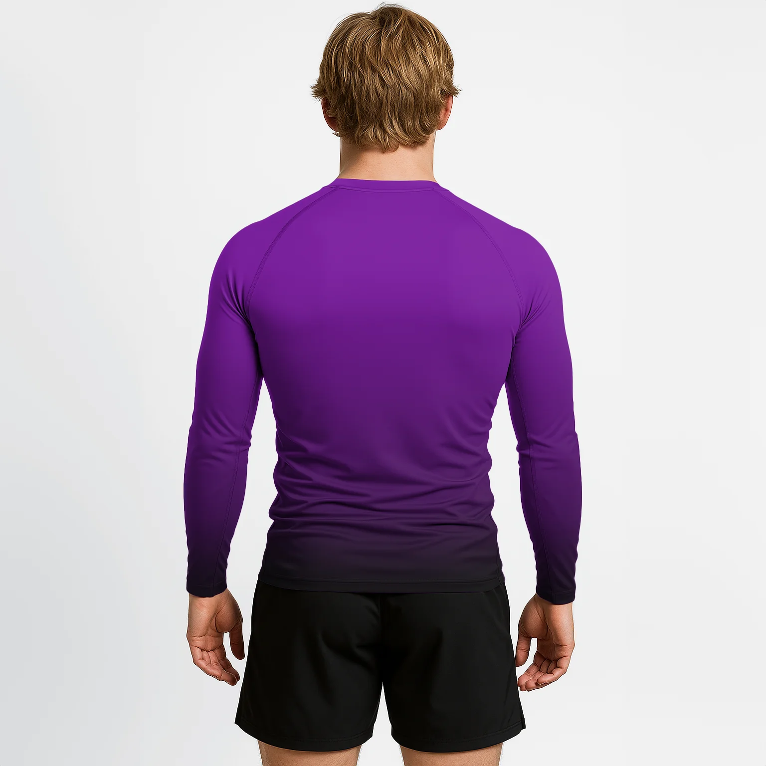 Jiujitsu.com Long Sleeve Ranked Rashguard - Purple - Image 5