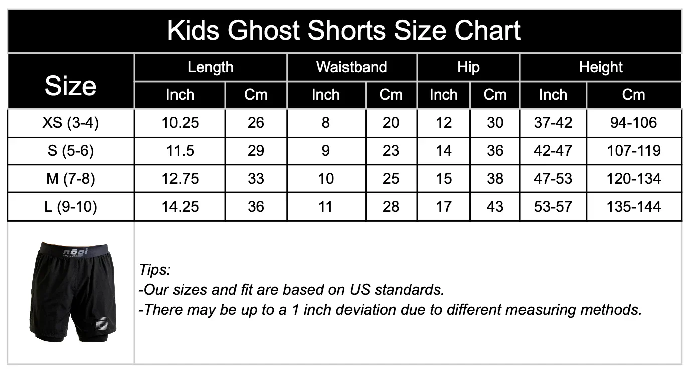 NOGI Industries Kids Ghost Grappling Shorts - Image 7
